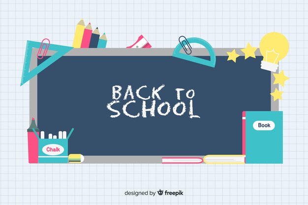 Free vector flat back to school background