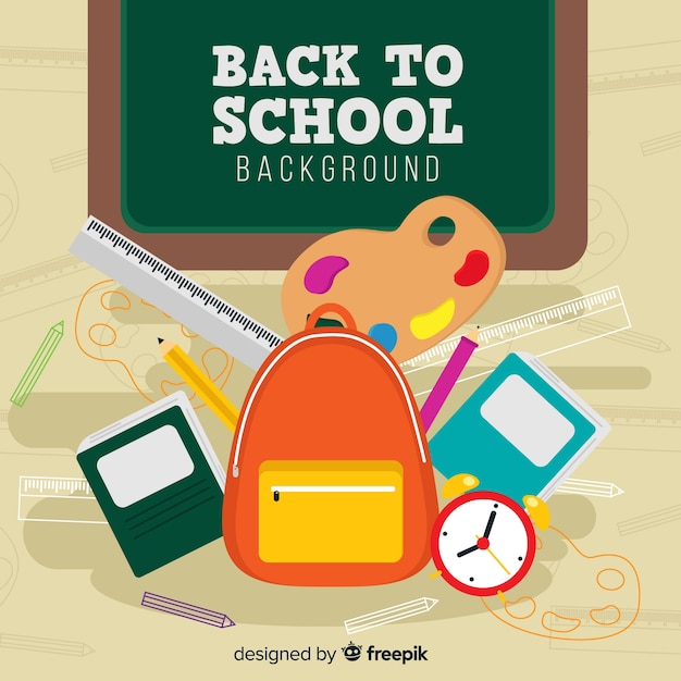 Free vector flat back to school background