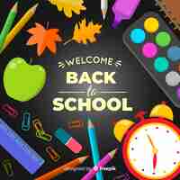 Free vector flat back to school background