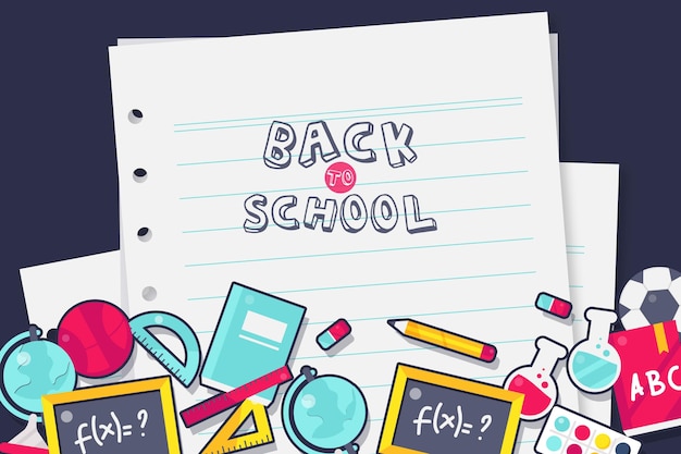 Free vector flat back to school background