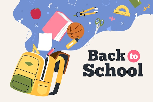 Free vector flat back to school background