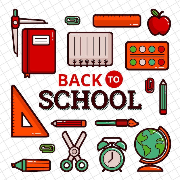 Free vector flat back to school background