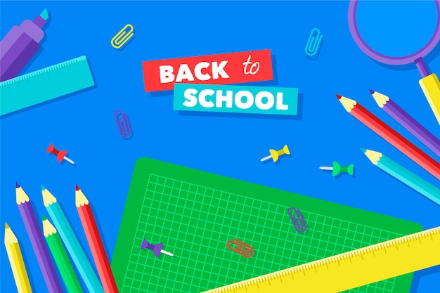 Free vector flat back to school background