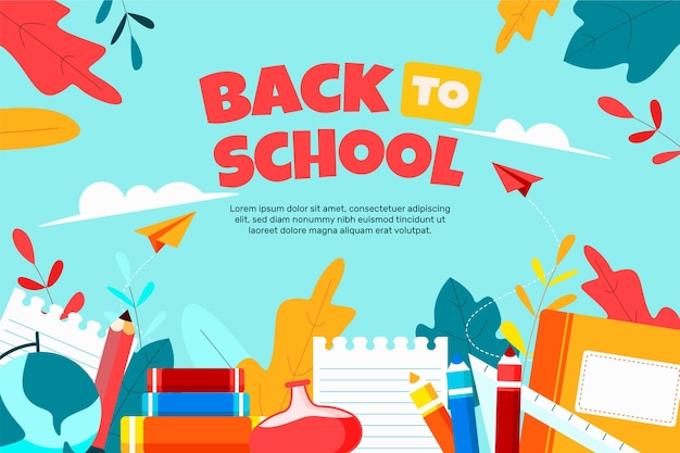 Free vector flat back to school background