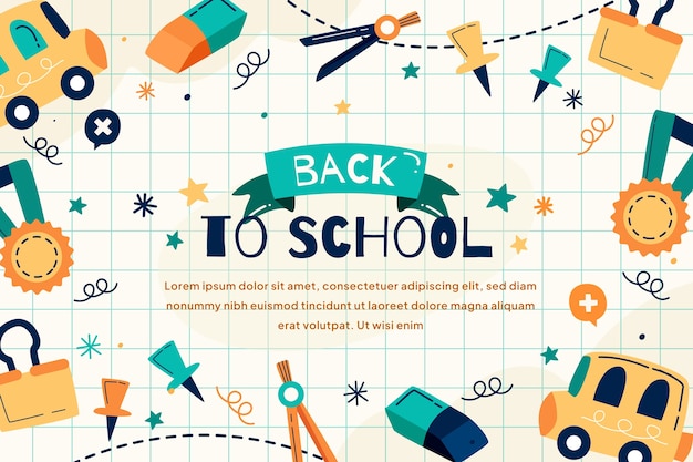 Free vector flat back to school background