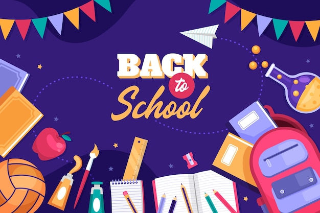 Free vector flat back to school background