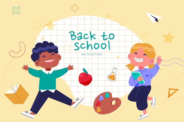 Free vector flat back to school background