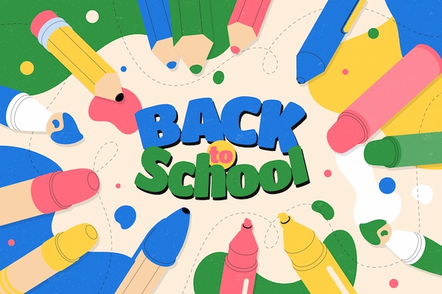 Free vector flat back to school background