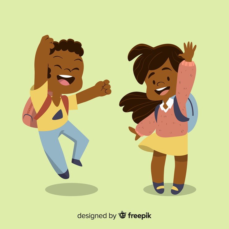 Free Vector flat back to school children
