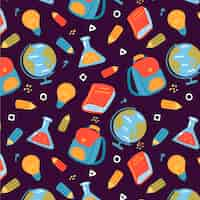 Free vector flat back to school pattern design