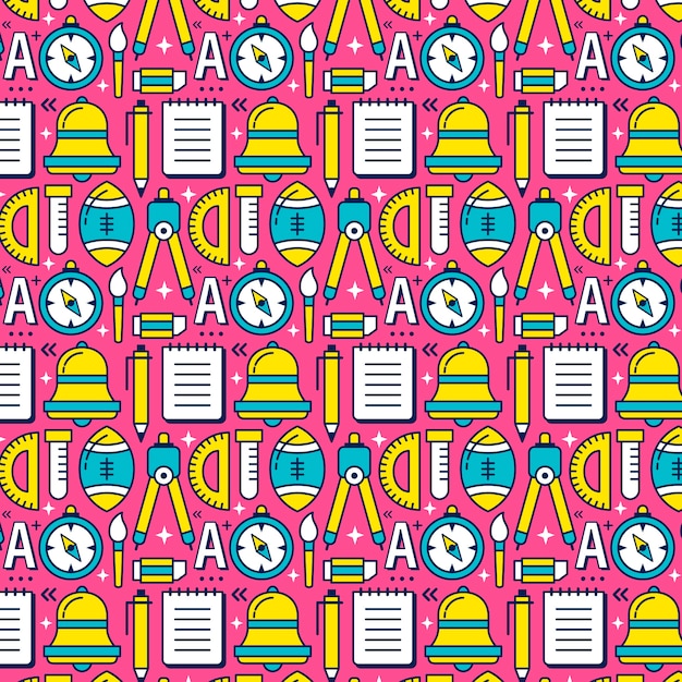 Free vector flat back to school pattern design