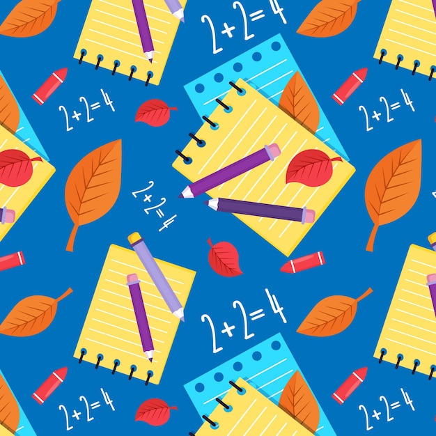 Free vector flat back to school pattern design