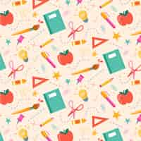 Free vector flat back to school pattern design