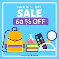 Free vector flat back to school sale