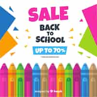 Free vector flat back to school sales background