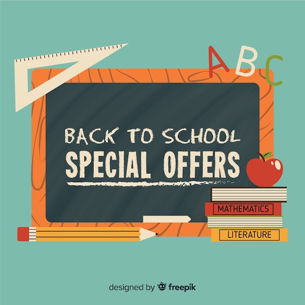 Free vector flat back to school sales