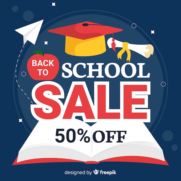 Free vector flat back to school sales