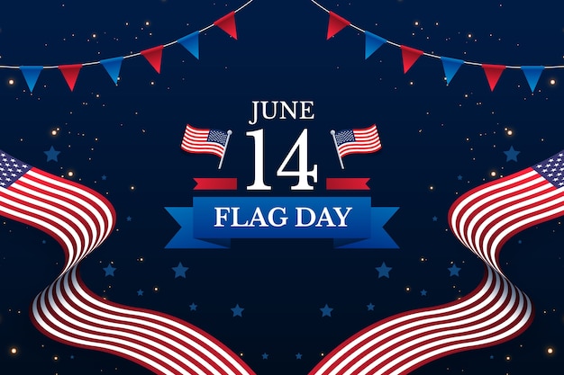 アメリカの国旗の日のお祝いのフラット背景