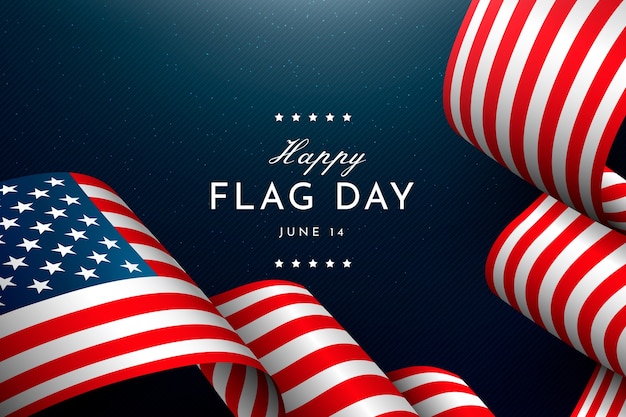 Flat background for american flag day celebration