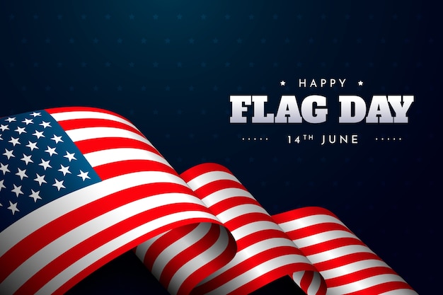 Free vector flat background for american flag day celebration