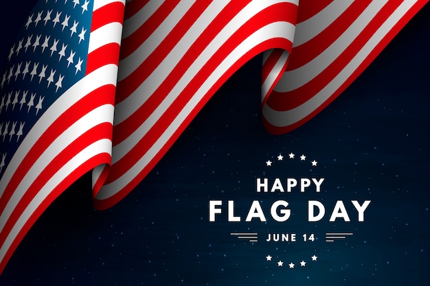 Free vector flat background for american flag day celebration