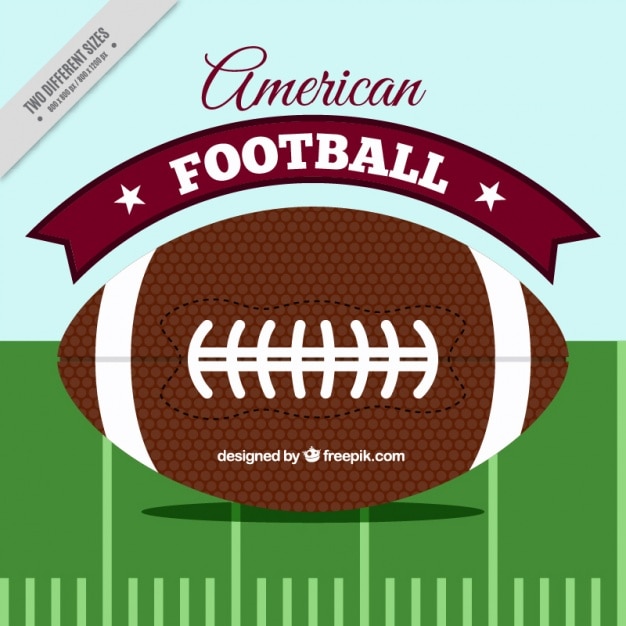 Flat background of american football