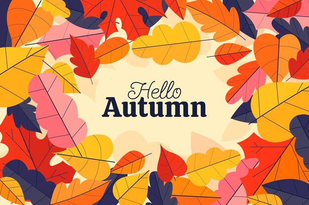 Free vector flat background for autumn celebration