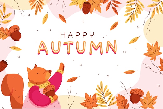 Flat background for autumn celebration