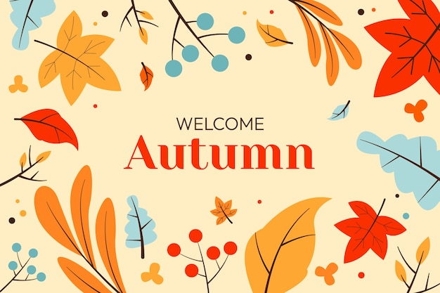 Free vector flat background for autumn celebration