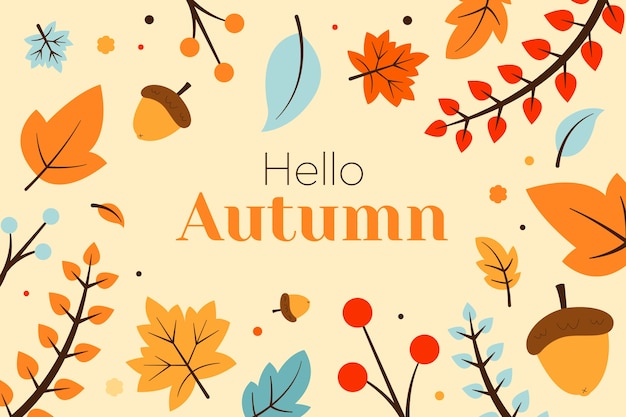 Flat background for autumn celebration