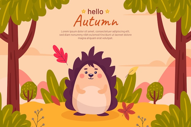 Free vector flat background for autumn celebration