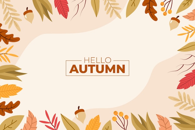 Free Vector flat background for autumn celebration