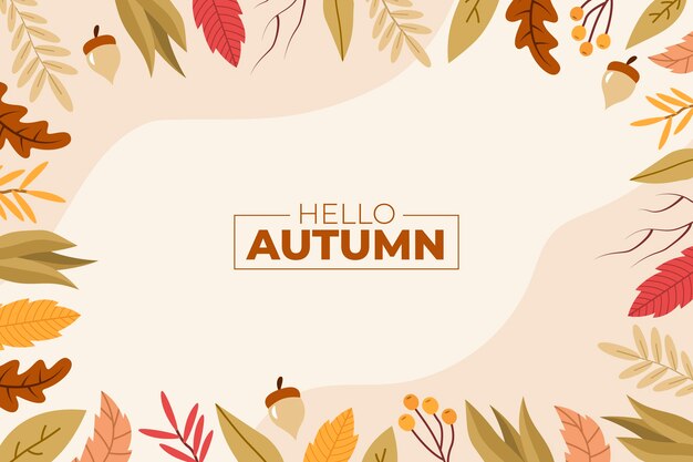 Flat background for autumn celebration