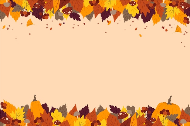 Flat background for autumn celebration