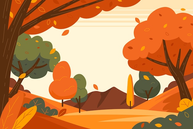 Free vector flat background for autumn celebration