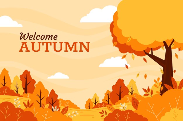Flat background for autumn celebration