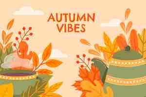 Free vector flat background for autumn celebration