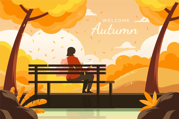 Free vector flat background for autumn