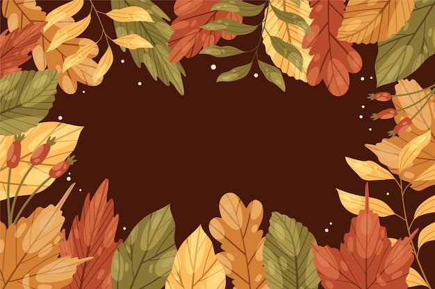 Flat background for autumn