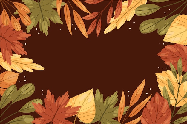 Flat background for autumn