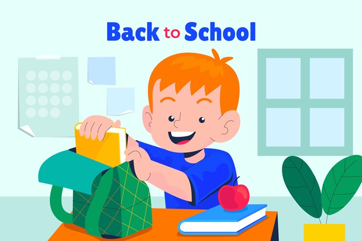 Free Vector flat background for back to school season