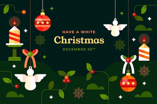 Free vector flat background for christmas season