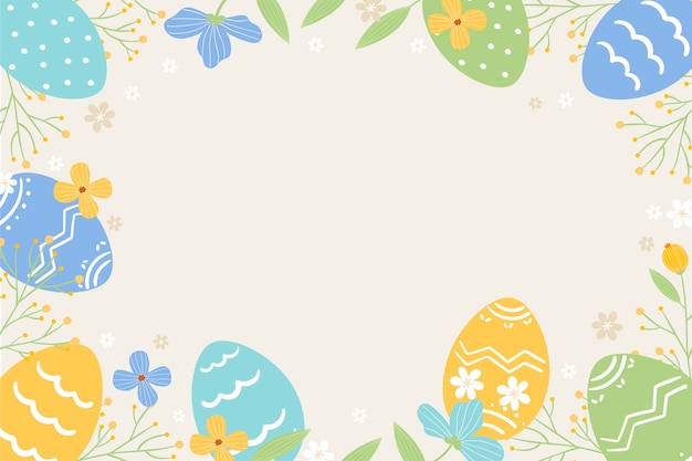 Free Vector flat background for easter holiday