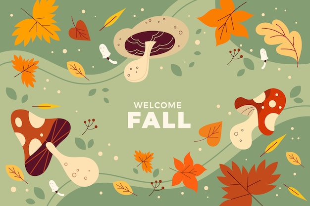 Free vector flat background for fall season celebration