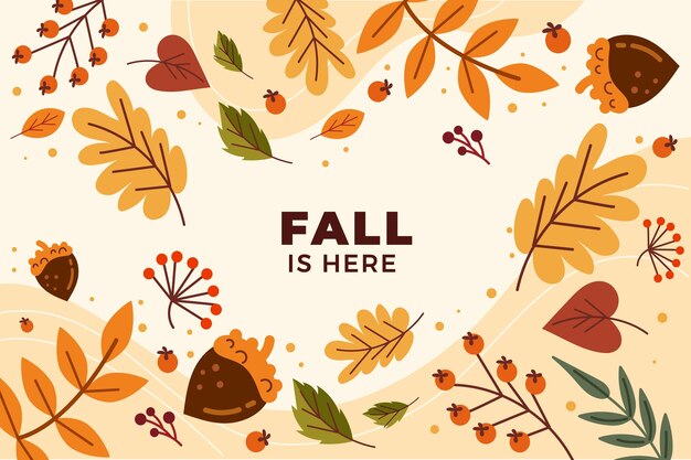 Free Vector flat background for fall season celebration