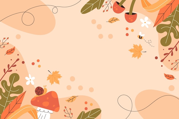 Free vector flat background for fall season celebration