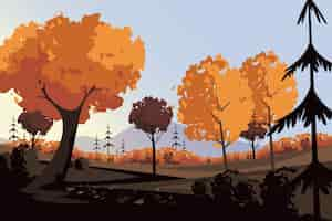 Free vector flat background for fall season celebration