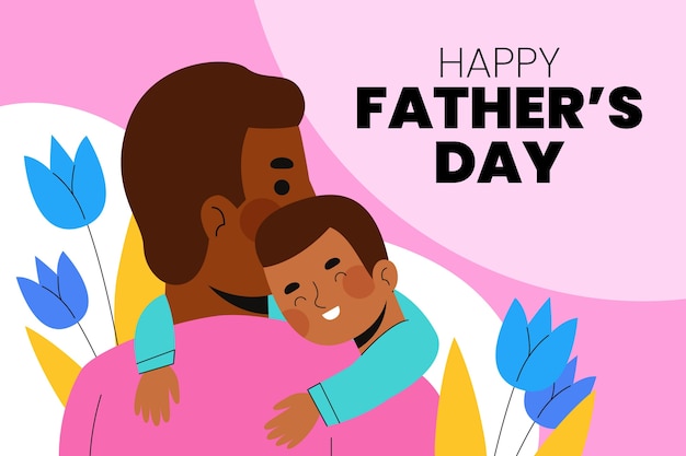 Free vector flat background for father's day celebration