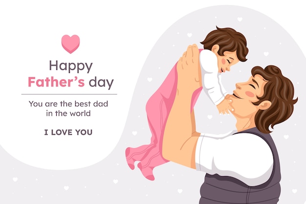 Flat background for father's day celebration