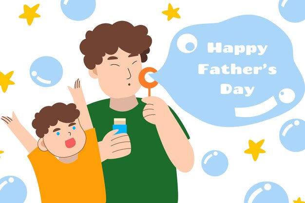 Flat background for fathers day celebration